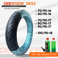 DEESTONE  TUBELESS TIRE  D822 70/90-16, 80/90-16, 100/90-18, 70/90-17, 90/90-17