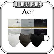 [ Aer ] Advanced Mask KF94 (10pcs) Premium High Quality Korean Disposable Mask , Made in Korea (White, Black, Gray &amp; Large, Medium, Small)