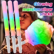 Colorful LED Glow Stick Cotton Candy / Reusable Glowing Marshmallows Sticks / Fluorescence Foam Spon