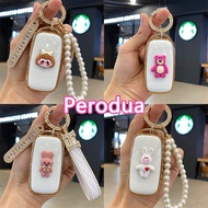 Perodua NEW Axia Ativa Alza Myvi Key Cover Cute 2023 2022 2021 Toyota Veloz Accessories keychain Key