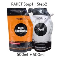 MATRIX Opti Straight Optistraight Smoothing/ Hair Straightening/ 500 ML (STEP 1 & 2) Straightening -