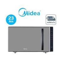Midea ไมโครเวฟ Digital จอ LED สีแดง ขนาด 23 ลิตร สีเทา รุ่น AM823ABV (344321-746682010)