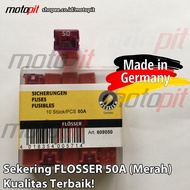MERAH Flosser Fuse Center Fuse Box Long Car Fuse 50A Red