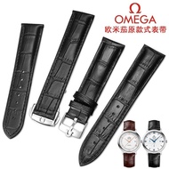 omega Genuine Leather Watch Strap Men Women Original Butterfly Speedmaster Hippocampus Chain Pin Discount Rosemary Buckle