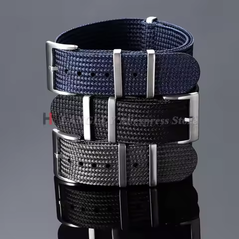 High Quality Fabric Watchband 18mm/20mm/22mm Woven Nylon Watch Strap One Piece Weave Military Men Wa