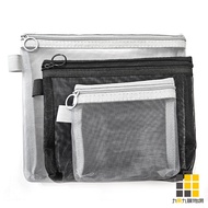 Storage Easy Storage Mesh Zipper Bag A7/A5/B6 (Black/Gray) [Jiucheng Jiu Stationery] Bag Mesh Storag