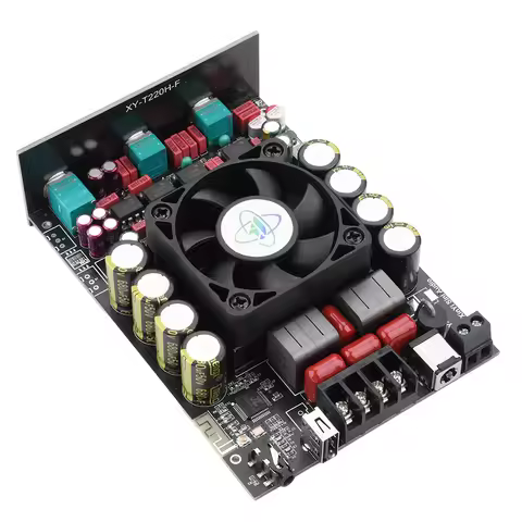 XY-T220H DC 12-36V/8A 220W*2 Fever Level BT Audio Amplifier Board With High-Low Frequency Adjustment