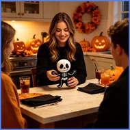 Spooky Plush Soft Decorative Spooky Halloween Doll Gothic Doll Skeleton Pillow for Home Living Room 