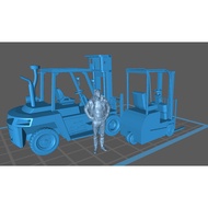 Forklift scale diorama 1/64