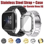 Stainless Steel strap + Case for Garmin Venu Sq metal strap for garmin Venu Sq music TPU case for garmin Venu Sq