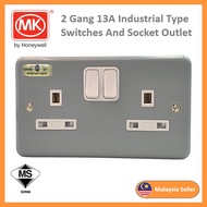 MK G2946ALM 2 Gang 13 Amp 240V Metal Industrial Switches And Socket Outlet