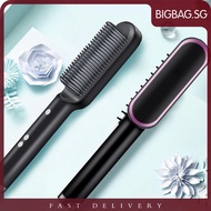 [bigbag.sg] Curler Lazy Comb Anti-Scald Heated Hair Brush Straight Hair Comb Home Appliances