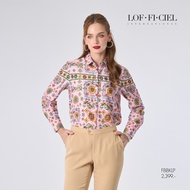 LOF-FI-CIEL Womans shirt Pink grand palace garden เสื้อเชิ๊ตผู้หญิง แขนยาว สีชมพู FBBKLP