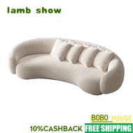 Fashion Nordic Fabric Arc Sofa Light Luxury Beauty Salon Simple Modern Designer Creative Clothing St