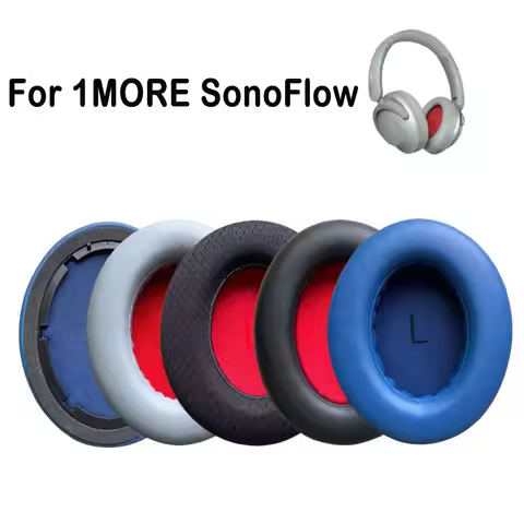 1Pair Replacement Ear Pads Protein Leather Soft Headset Earmuff Foam Sponge Ear Cushion for 1MORE So