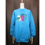ビンテージ90's●Napa Valleyぶどうプリントラグランスウェット水色size L●241028i5-w-swsワインスーベニアトレーナーUSA製