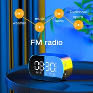 Wireless Bluetooth Speaker Multifunction LED with Mirror Digital Alarm Clock Home Room FM Radio Tabl