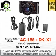 Battery AC-LS5 + DK-X1 Dummy Battery Cable สำหรับ ใช้แทน Sony Battery NP-BX1