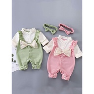 6-December Baby Girl Spring Autumn Jumpsuit Hundred Days Princess Clothes 0-1 Years Old Baby Clothes