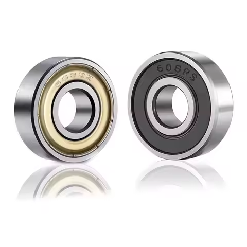 10PCS 608 2RS /608ZZ Ball Bearings – Bearing Steel and Double Rubber Sealed Miniature Deep Groove Ba