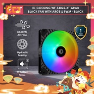 ID-Cooling WF-14025-XT-ARGB Black Fan with ARGB & PWM - Black / White