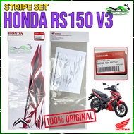 100% ORIGINAL HONDA RS150 V3 / RS150R STRIPE SET R-331 STICKER COVERSET COVER SET 86000-K3K-M00ZC