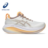 ASICS Women GEL-NIMBUS 27 Running Shoes in White/Fawn