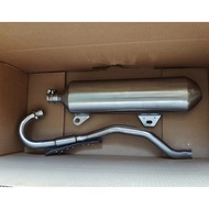 Motorcycle Exhaust Pipe Muffler Silencer For QingQi Tibetan Mastiff QM200GY QM150GY QM 200GY 150GY