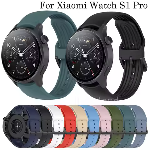 Straps For Xiaomi Watch S1 Pro Sports Silicone 22mm Watchband Strap Original Smart Wristband Bracele