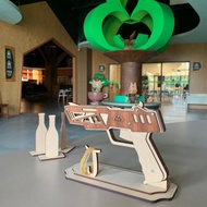 【手作DIY】007手槍 童玩 玩具 遊戲 木質 質感 小朋友 射擊 兒童