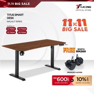 TTRacing Titus Smart Desk Walnut Oak Edition Ergonomic Wood Table Standing Desk