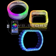 WRGB AES ICC VINYX 5D GLORY CRYSTAL 1.5 inch 2.5 inch 3 inch ROUND SQUARE WRGB MATRIX RUNNING SHROUD