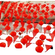 Decorative Red Velvet Lanterns, Decorative Velvet Lanterns for Peach Trees and Apricot Trees Chinese
