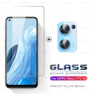 2in1 Back Camera Lens Protective Glass For OPPO Reno 7 7Z Reno7 Z Reno7Z 5G 2022 6.43" Full Transparent Screen Protector Tempered Glass Clear Film