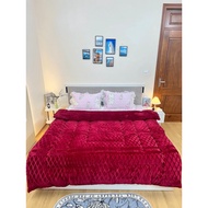 (FREE BAG) SUPER WARM 4KG FLEECE BLANKET, RABBIT FUR BLANKET, DAI HAN BLANKET, FLEECE BLANKET, 4KG S