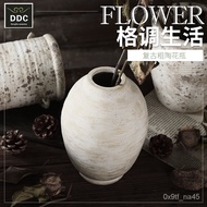 W-8&amp; Retro Stoneware Vase Floor Vase Pottery Pot Decorative Ornaments Dried Flower Arrangement in Living Room Ceramic Ba