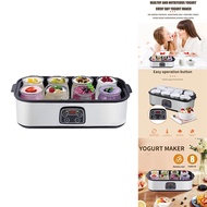 Automatic Yogurt Maker with 8 Glass Jars Electric Yogurt Machine with Adjustable Temperature and Tim