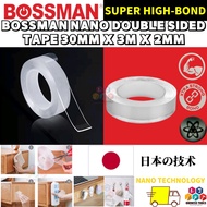 ''BOSSMAN'' NANO DOUBLE SIDED TAPE -3CM X 3M X 2MM -BNT-332