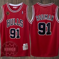 Men's #91 Bulls Signed Jerseys Rodman