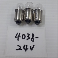 (3pcs 4038-24V) 3ton Lorry 24V 5watt 4038 T8.5 (Single Filament) Number Plate Light Lamp Bulb