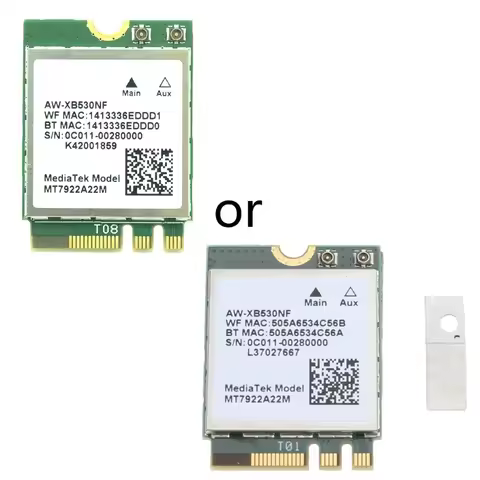 Wi-Fi 6E MT7922 (RZ616) AW-XB530NF Wireless LAN- Card 802.11AX WiFi BT5.2 Adapter 2400M NGFF-M2 Card