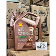 SHELL HELIX EXTEND 0W-40 4L | BARCODE HIJAU ORIGINAL | OLI SHELL | OLI