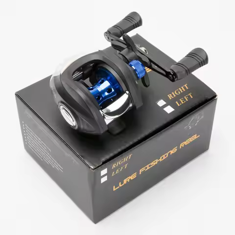 AK200 Metal Scrolls 7.2:1 High Speed Fishing Reel Left Right Hand Baitcasting Reel Brake System 8kg 