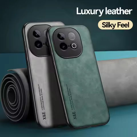 Luxury Leather Case for vivo iQOO Z10 Turbo Magnetic Car Holder Phone Shell for iQOO Z10 Turbo Pro Z