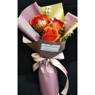 3 Roses Scented Soap Hand Wrapped bouquet Handmade by Malaysian local support barang drpd Malaysia 5
