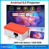 K1 4K X1 Pro 8K Projector 1080p Full HD 4K 1920x1080P LCD Smart 2G 16G Android 9.0 2T2R Wifi Theater