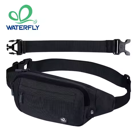 WATERFLY Fanny Pack Waist Bag Pouch Bum Belt Bag Shoulder Crossbody Chest Bag Pocket Sport For Joggi