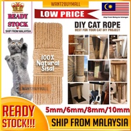 🇲🇾 🐱 4-8mm DIY Sisal Rope Cat Tree Scratching Post Climbing Replacement Sharpen Claw (Tali Guni Cakar Kucing) 绳