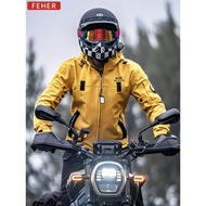 FEHER Motorcycle Riding Jacket Four Seasons Urban Commuter Casual Motorcycle Jacket Protective Warm 