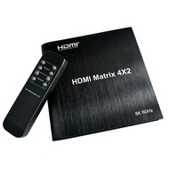 8K 60Hz 4x2 HDMI Matrix HDR 3D HDMI2.1 4K 120Hz Video Switch Screen Splitter 4 in 2 Out Dual Display